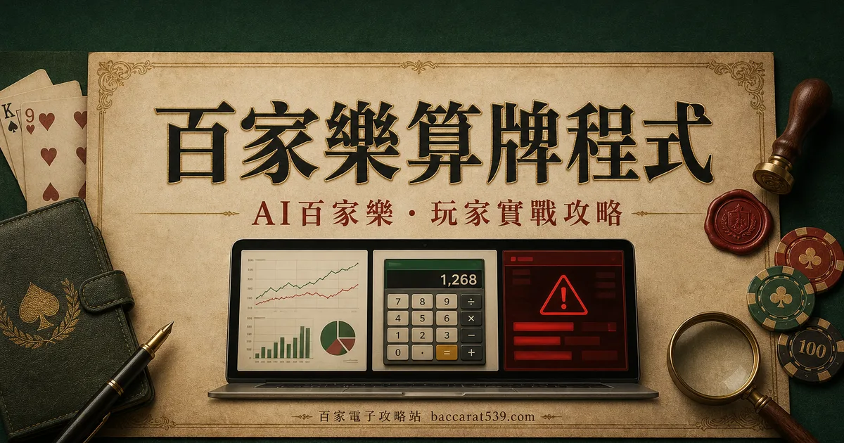 百家樂算牌程式：三種類型，其中一種碰都別碰
