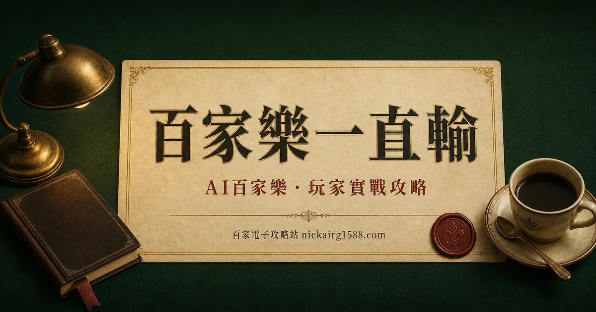 百家樂一直輸,先別急著檢討手氣