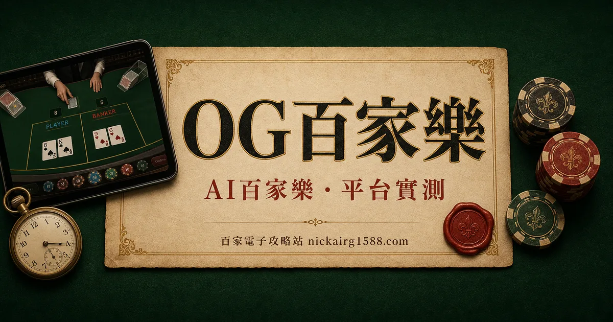 OG百家樂實測:快是招牌,也是陷阱