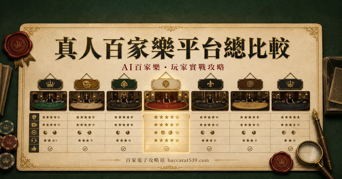 真人百家樂平台總比較：七大廳我都跑過一輪，差異一次講清楚