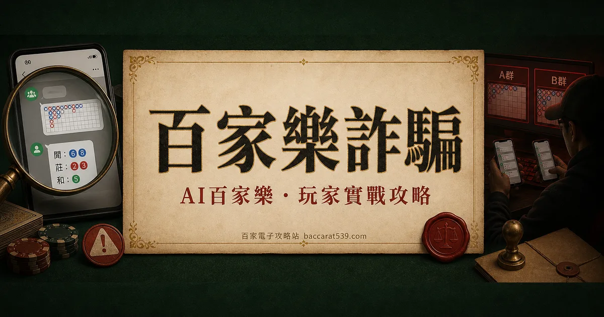 百家樂詐騙：三大劇本拆解，看完別再中第二次