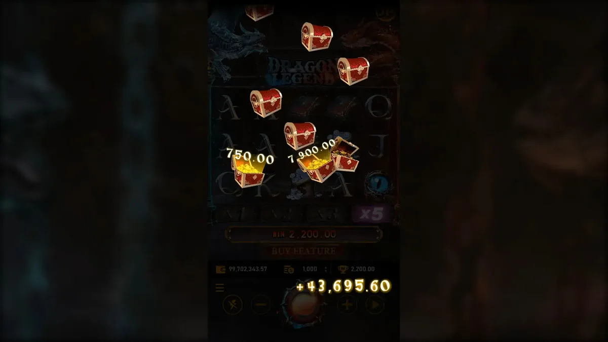 魔龍傳奇開寶箱瞬間：紅包寶箱噴出獎金，單筆進帳 +43,695.60