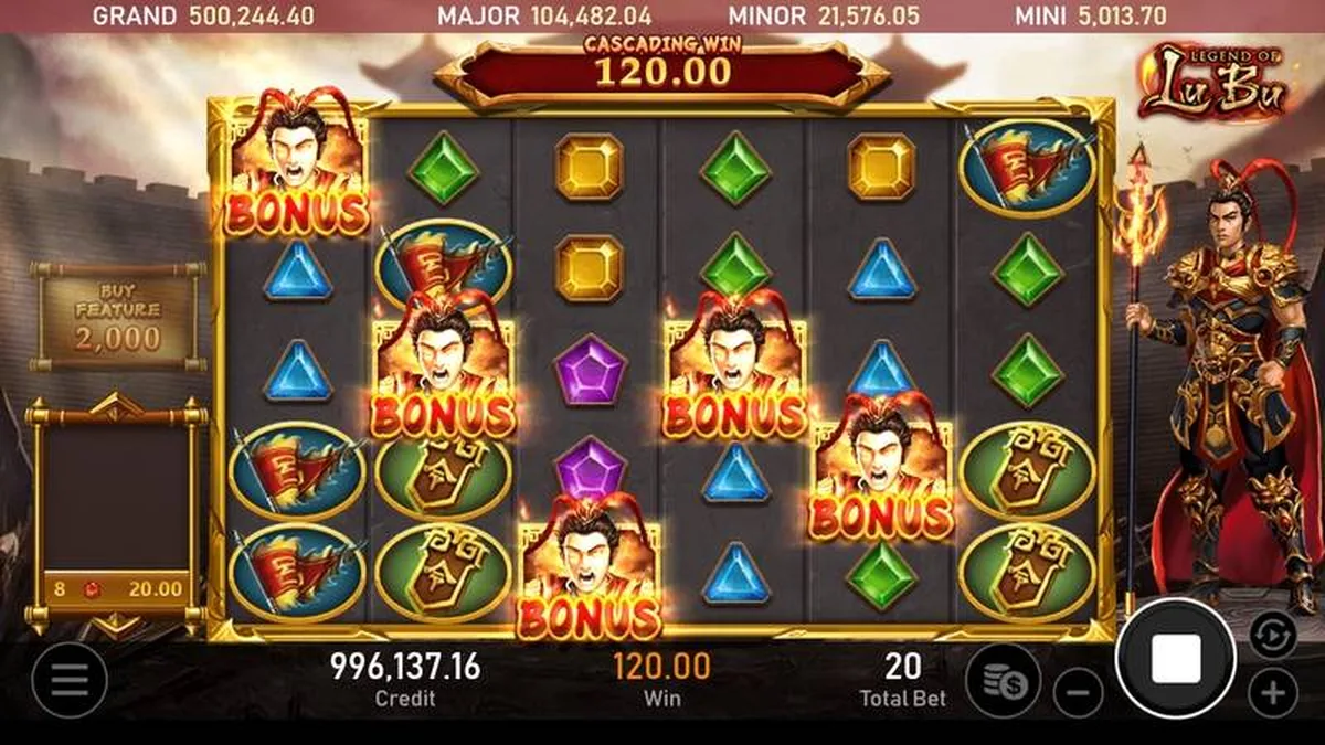 戰神呂布老虎機攻略：赤兔馬符號、倍數晶球、買免遊全解析 遊戲畫面